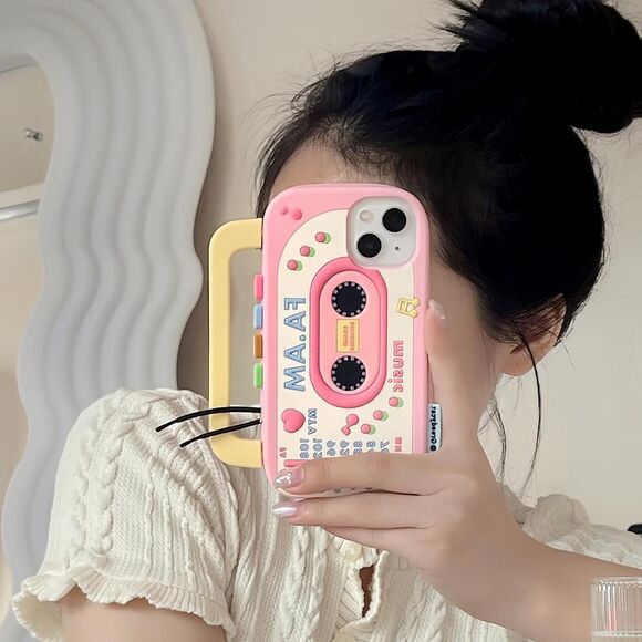 Funny iPhone Case, Pink Retro Boom Box, iPhone 12/12 Pro - Picture 4 of 4
